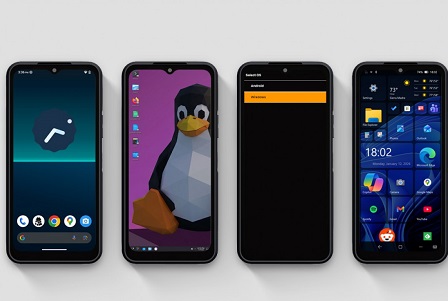 نکسفون، گوشی هوشمند جایگزین دسکتاپ که اندروید، لینوکس و ویندوز ۱۱ را به صورت همزمان اجرا میکند نکسفون، گوشی هوشمند جایگزین دسکتاپ که اندروید، لینوکس و ویندوز ۱۱ را به صورت همزمان اجرا میکند